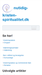 Mobile Screenshot of nutidig-kristen-spiritualitet.dk
